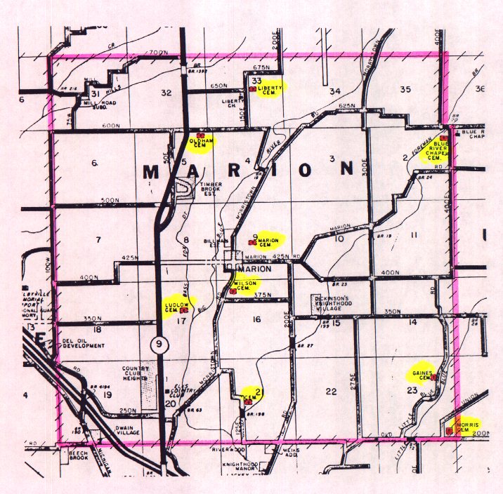 Shelby County Indiana Township Map Shelby County Indiana History & Genealogy -Township And Neighboring Counties  Map